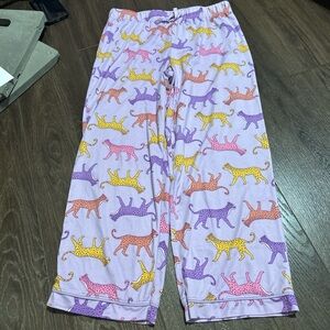 Wonder Nation Purple and Yellow Pajama Bottoms with Playful Cat Pattern